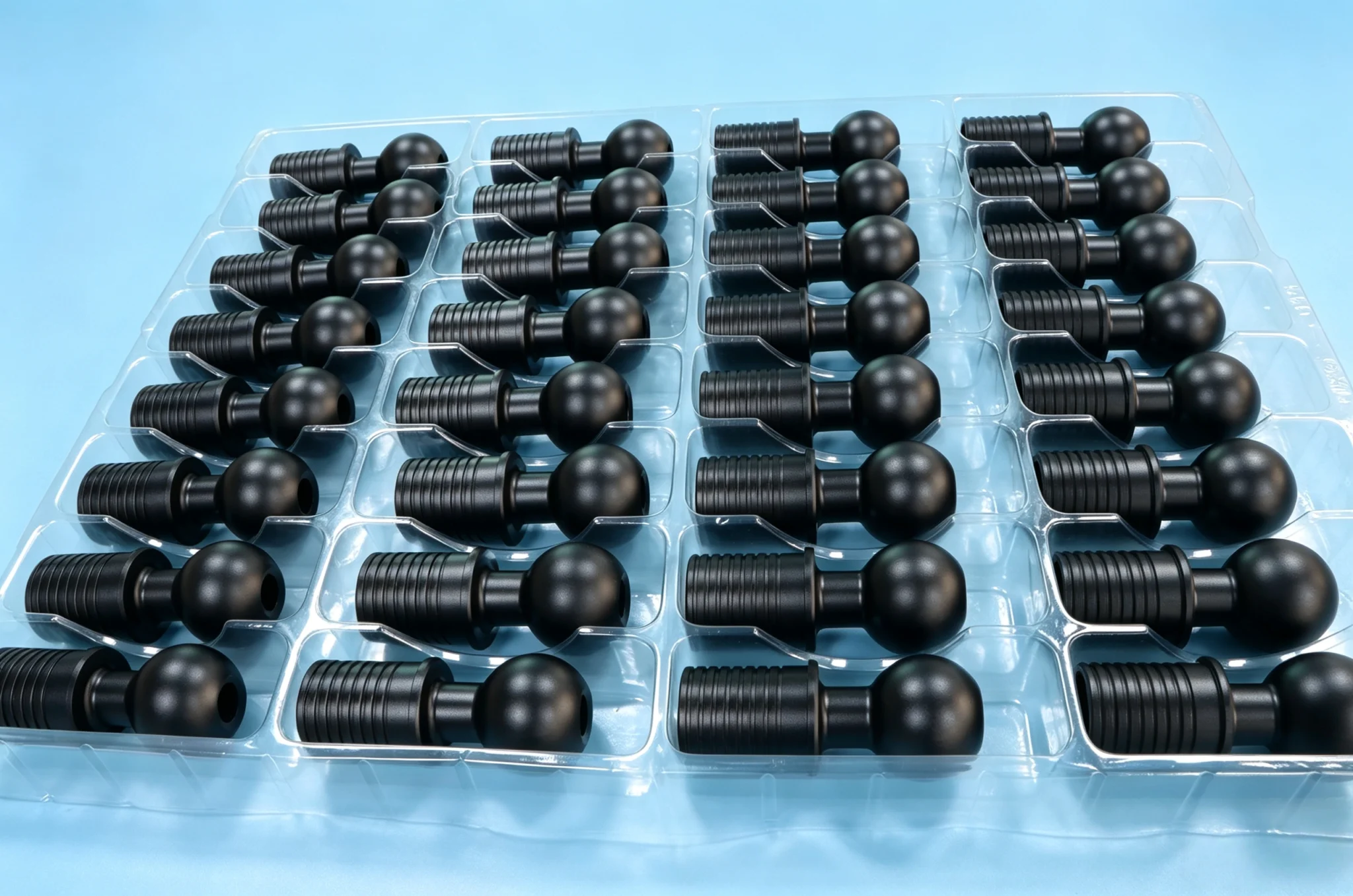 Black Anodized CNC Turned Spherical Parts